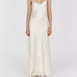 DISSH MYA Cream Satin Slip Dress - US 6 - NWT